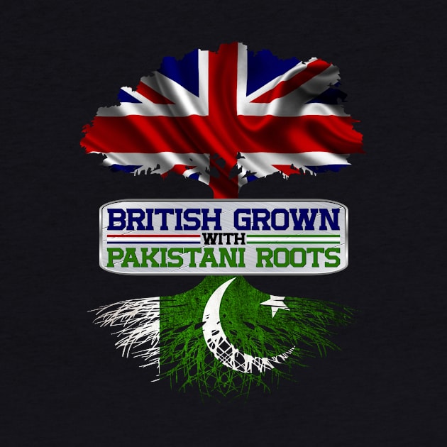 British Grown With Pakistani Roots Cool Gift For Proud British Pakistani Men Women Kids by BadDesignCo